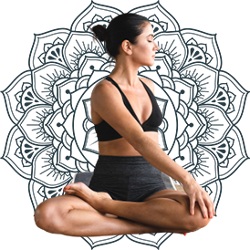 Woman stretch pose